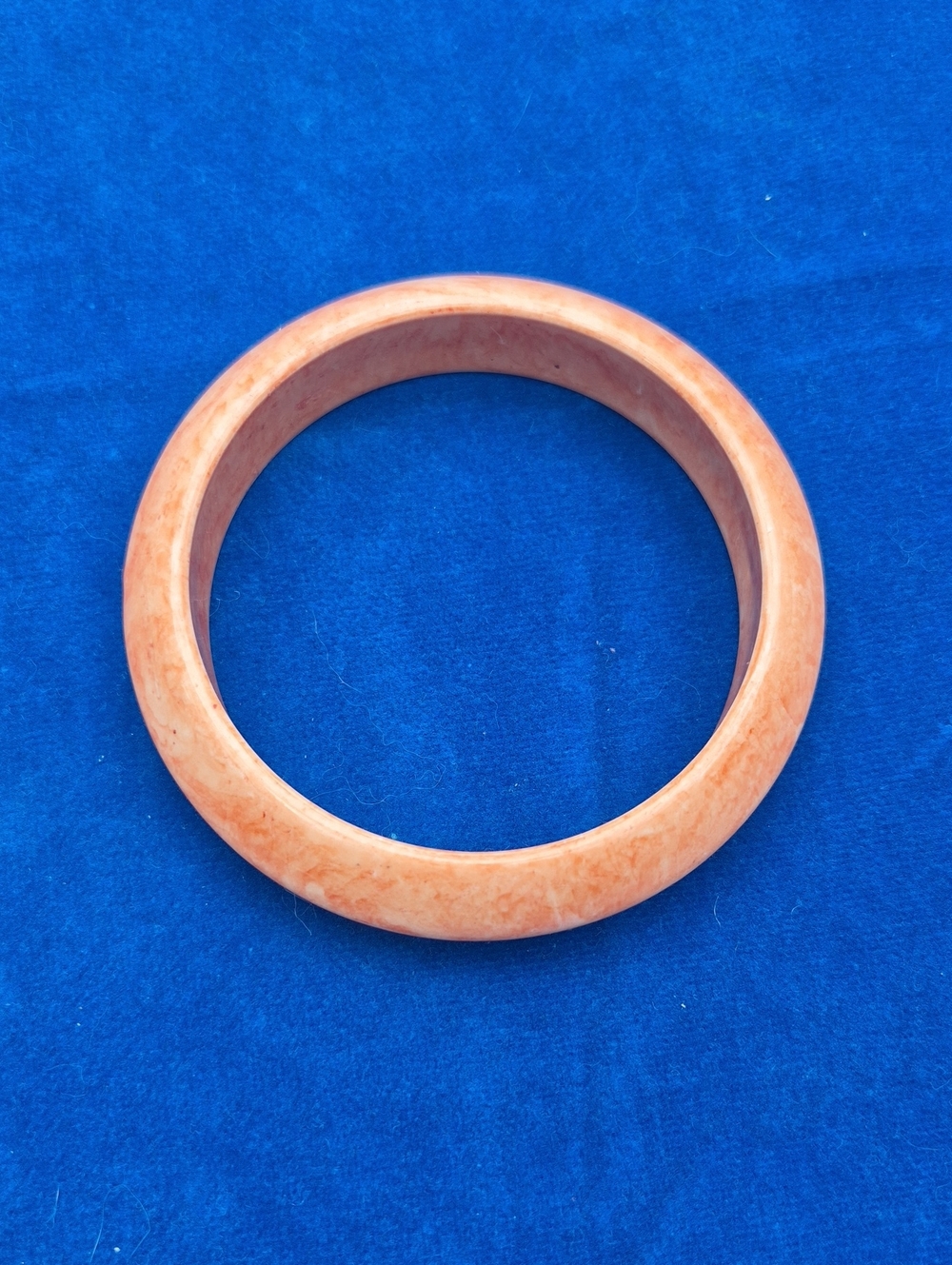 Peach Marble Bangle Bracelet